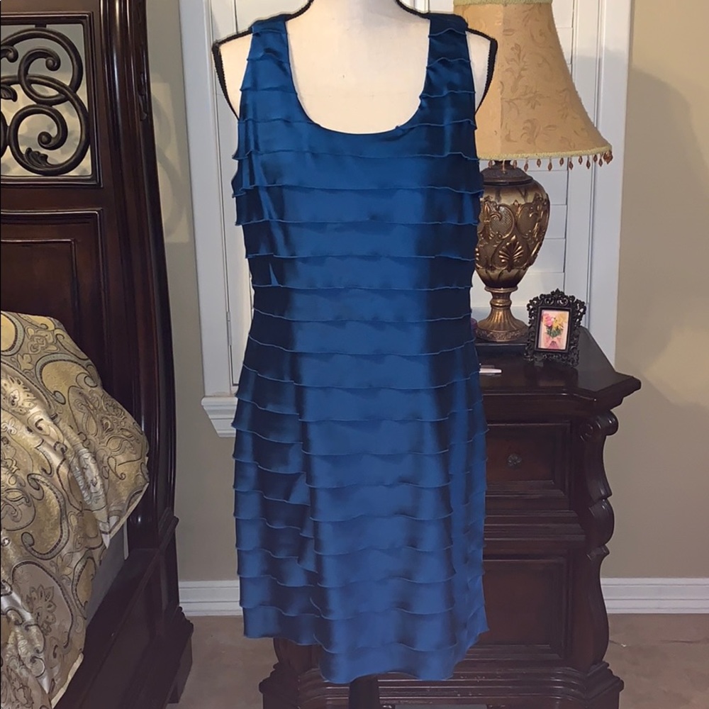 Beautiful silky blue GIANNI BINI dress